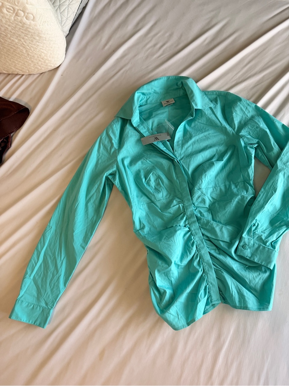 Worthington Bright Teal Button-Up Shirt